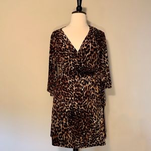 Lane Bryant Leopard Wrap Dress: Size 18/20 (2X)